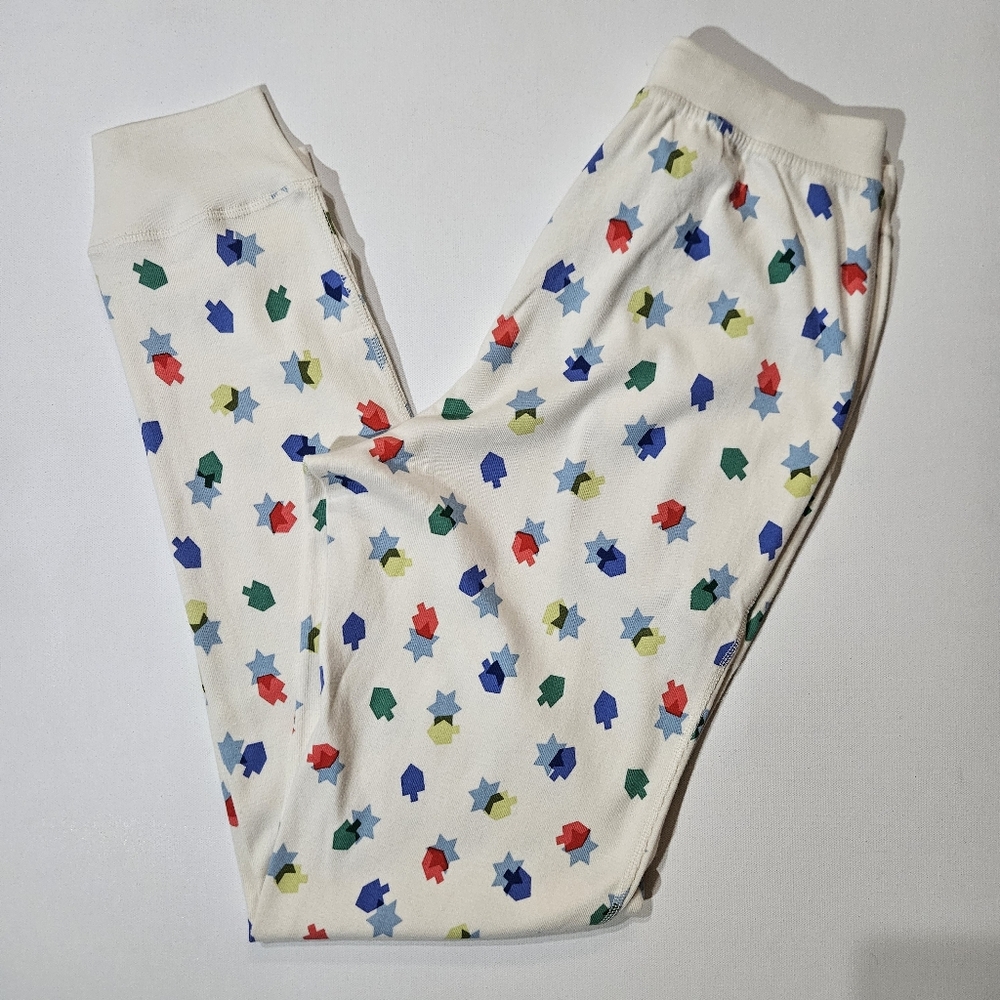 Hannah Anderson Holiday Jogger Pants Womens XS‎ White Dradel Star Of David Print - Picture 5 of 8